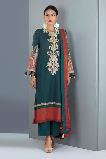 Bc21305 Green Khaadi Autumn Collection 2021